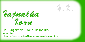 hajnalka korn business card